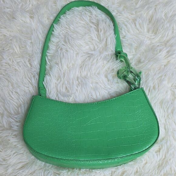 Y2K Crocodile-Embossed Shoulder Bag - Picture 1 of 7